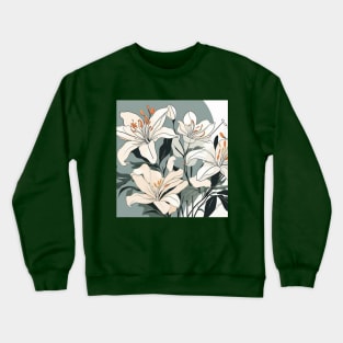 White Lilies Crewneck Sweatshirt